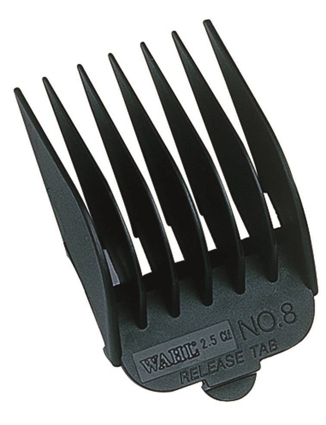 Clipper Attachment Comb Set Plastic Black (8 Pieces)