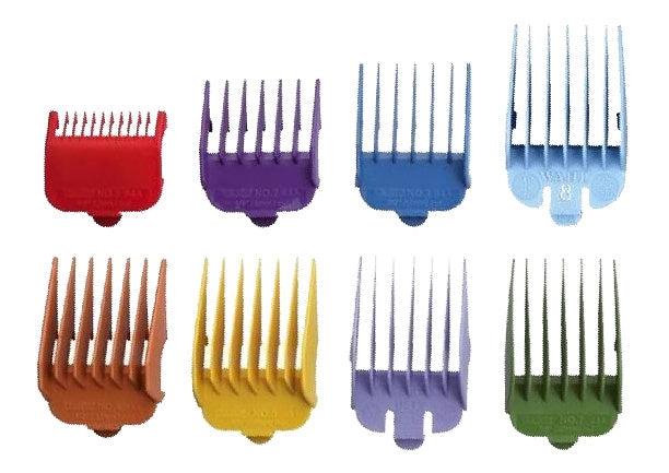 Clipper Attachment Comb Set Plastic Colour